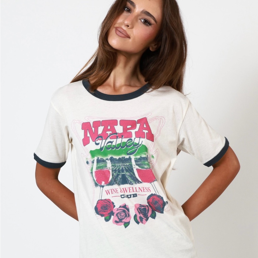 Napa Valley Wine & Wellness Graphic Tee - Cream